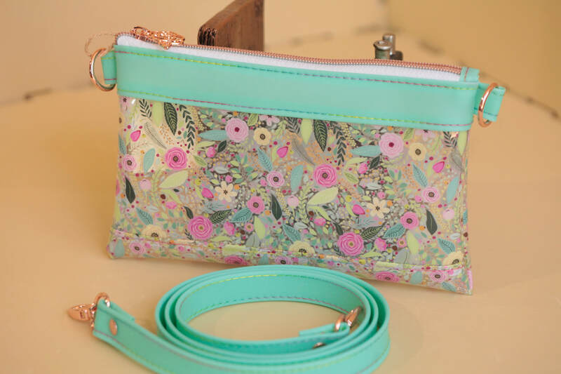 RTS Stadium Bag - Aqua Flower Garden