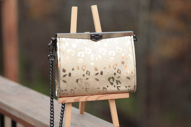 RTS Ashley Clutch - Gold Leopard