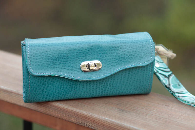 RTS Necessary Clutch Wallet - Teal Emu Skin