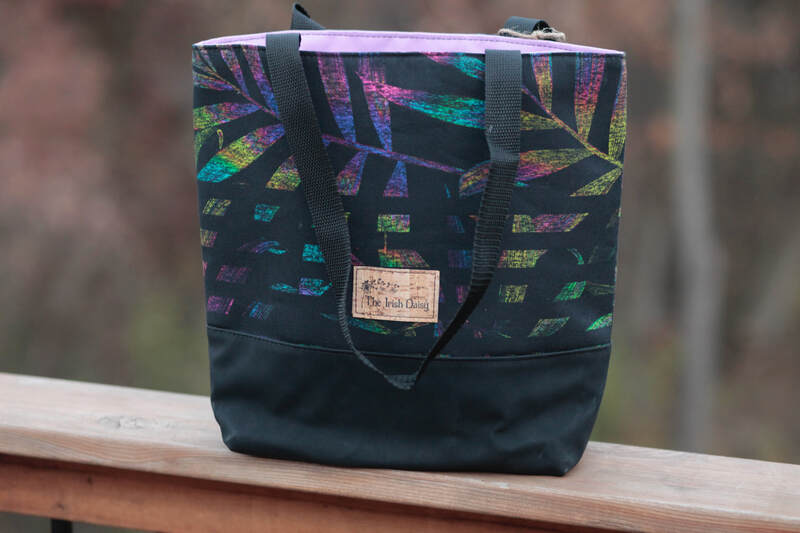 RTS Tuesday Tote - Black Palms