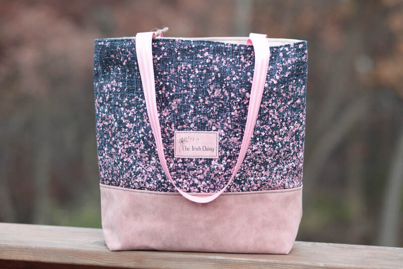 RTS Tuesday Tote - Denim and Pink